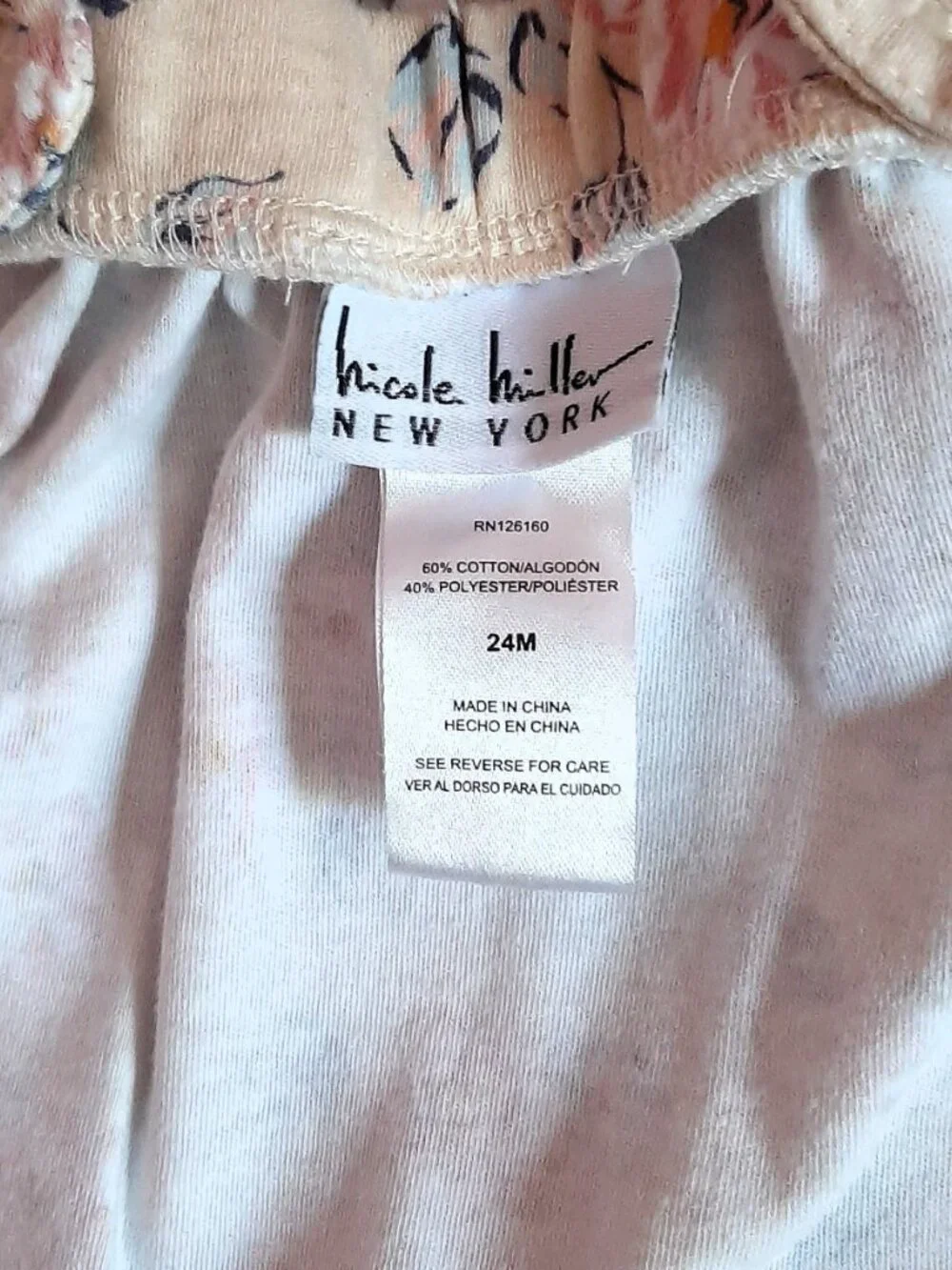 Baby Girl's Nicole Miller New York Floral Romper- Size 24M